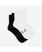 4 Paires de socquettes Coton blanc/noir