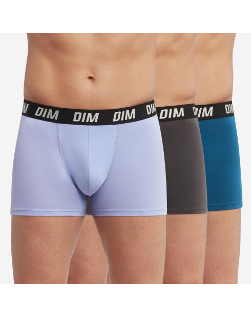 3 Boxers Regul Active bleu/parme/gris