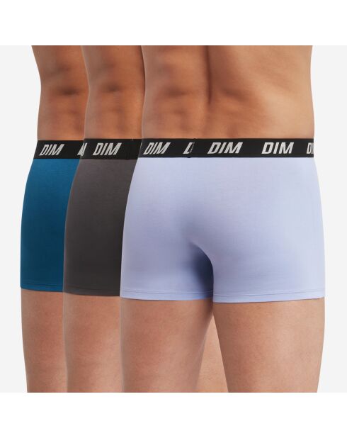3 Boxers Regul Active bleu/parme/gris