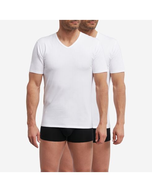 2 T-Shirts Regul Active blancs