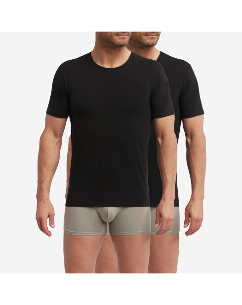 2 T-Shirts Regul Active noirs