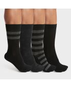 4 Paires de chaussettes Ecodim Style Stripes noires