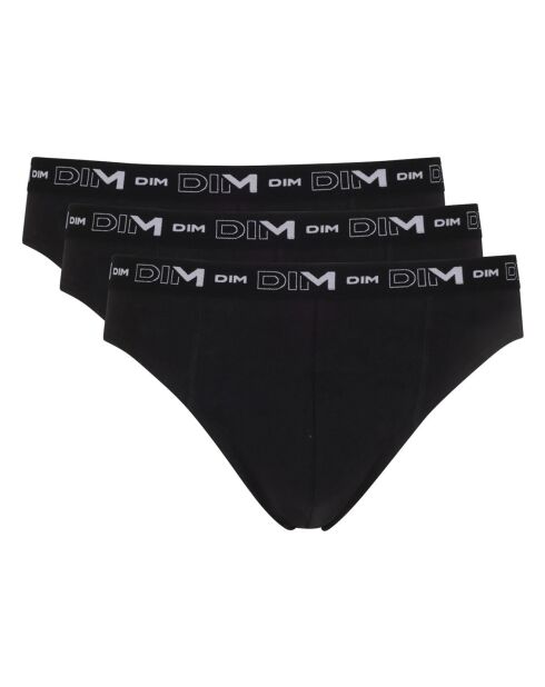 3 Slips Homme Coton Stretch noirs