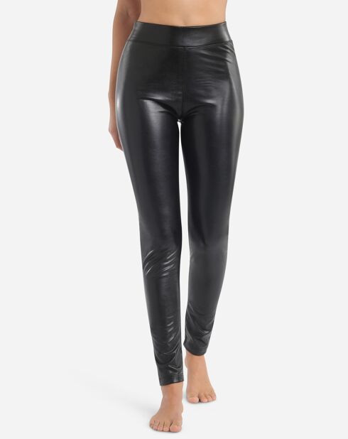 Legging Comfy Fake Leather noir