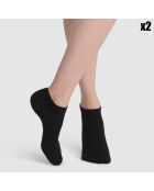 2 Paires de chaussettes Coton noires