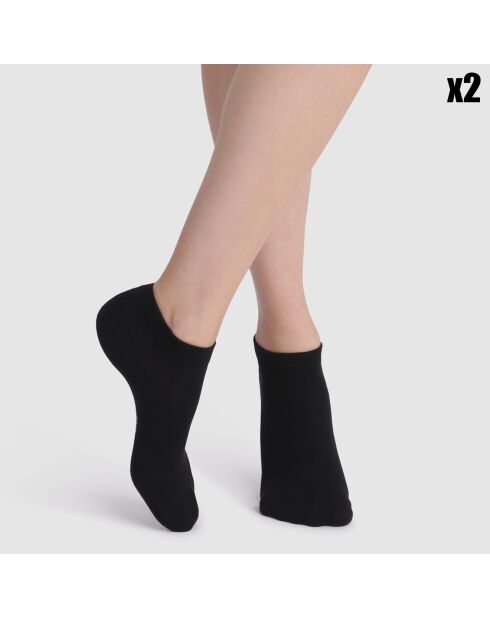 2 Paires de chaussettes Coton noires
