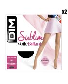 2 Collants Sublim Voile 15 deniers noirs