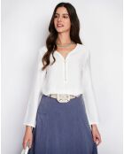 Chemise en Lin mélangé Lucie blanche