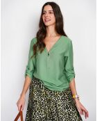 Chemise en Lin mélangé Lucie menthe