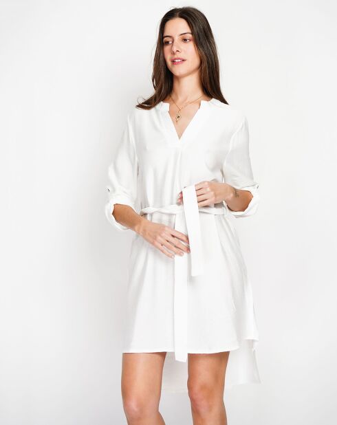 Robe en Lin mélangé Manon blanche
