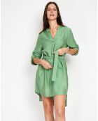 Robe en Lin mélangé Manon menthe