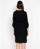 Robe en Lin mélangé Manon noire