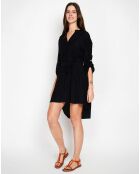 Robe en Lin mélangé Manon noire