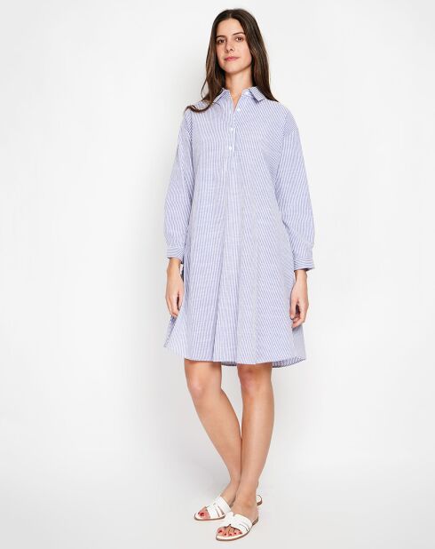 Robe en Lin mélangé Marine bleue