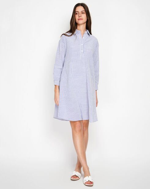 Robe en Lin mélangé Marine bleue