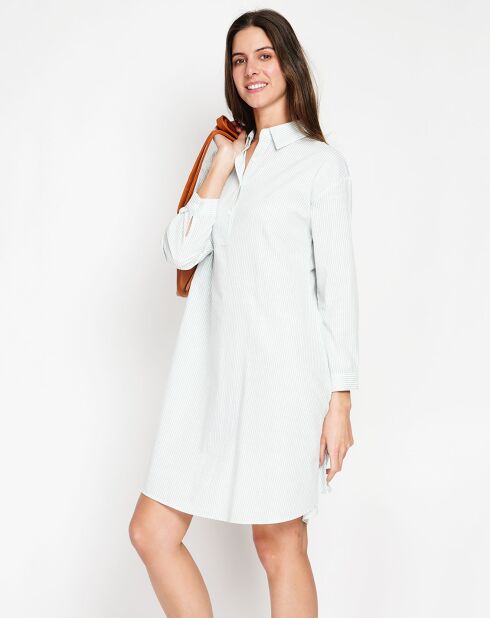 Robe en Lin mélangé Marine jade