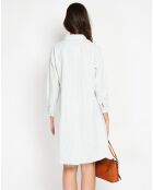 Robe en Lin mélangé Marine jade