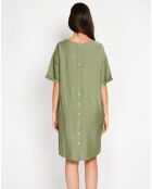 Robe en Lin mélangé Julie kaki