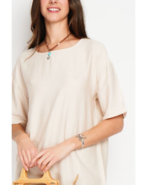 Robe en Lin mélangé Julie beige