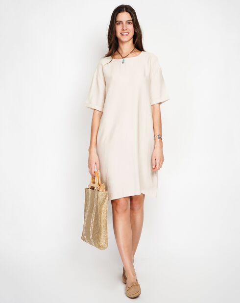 Robe en Lin mélangé Julie beige