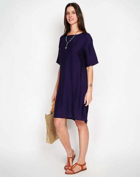 Robe en Lin mélangé Julie marine