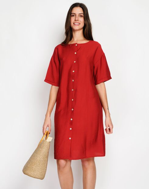 Robe en Lin mélangé Julie rooibos