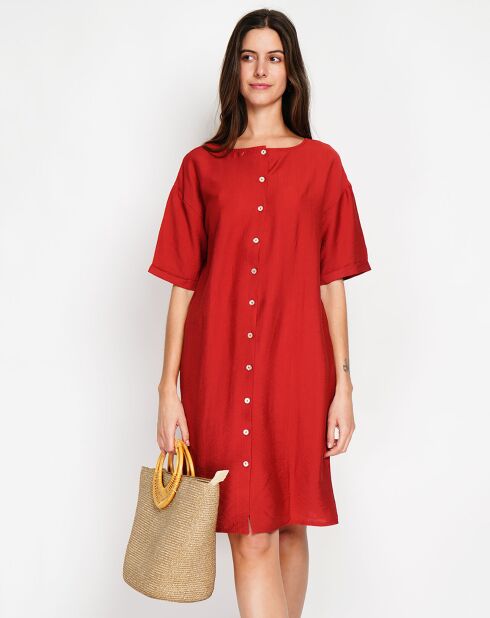 Robe en Lin mélangé Julie rooibos