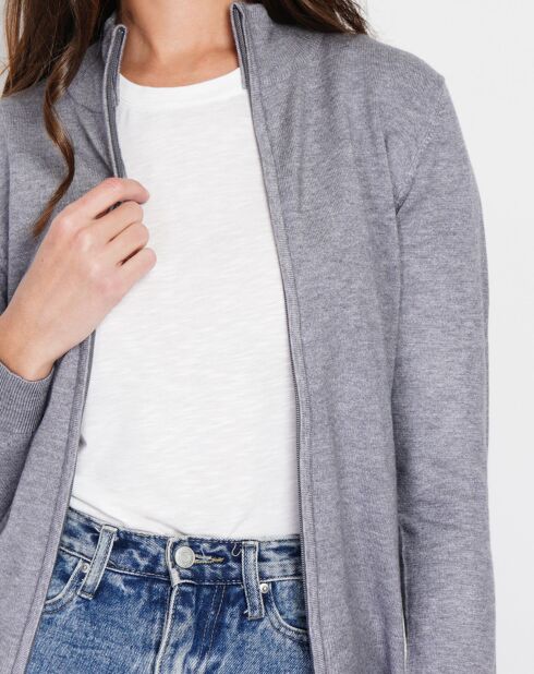 Cardigan Astrid gris chiné
