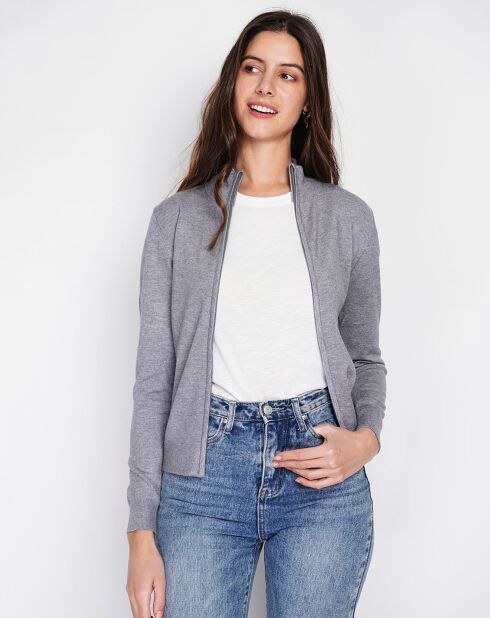 Cardigan Astrid gris chiné