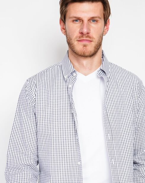 Chemise Paul blanc/noir