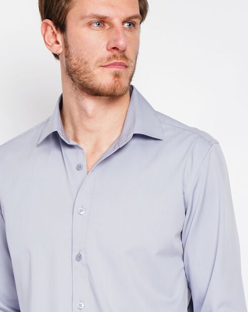 Chemise Emile gris perle