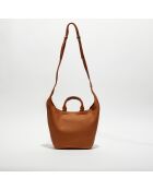 Sac cabas en Cuir Woody caramel - 45x33x13 cm