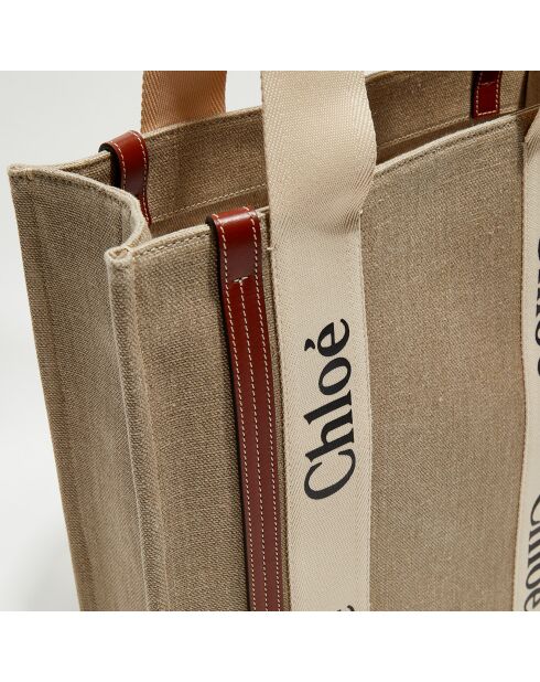 Petit tote bag Woody multicolore - 26x20x8 cm