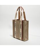 Petit tote bag Woody multicolore - 26x20x8 cm