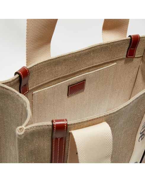 Petit tote bag Woody multicolore - 26x20x8 cm