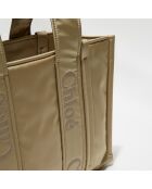 Moyen tote bag Woody sable - 37x28x12 cm
