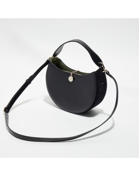 Sac porté épaule en Cuir Arlène noir - 25x20x9 cm