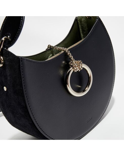 Sac porté épaule en Cuir Arlène noir - 25x20x9 cm