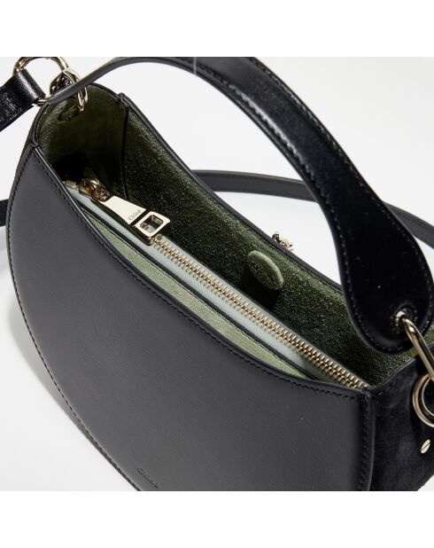 Sac porté épaule en Cuir Arlène noir - 25x20x9 cm