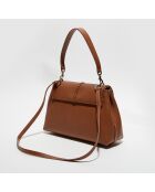 Sac porté épaule en Cuir Pénélope caramel - 35x24x13 cm