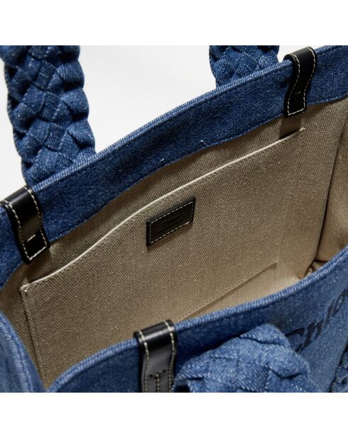 Moyen tote bag en Denim Woody denim - 37x28x12 cm