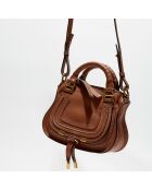 Mini sac à main en Cuir Marcie marron - 20x20x9 cm