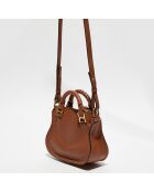 Mini sac à main en Cuir Marcie marron - 20x20x9 cm