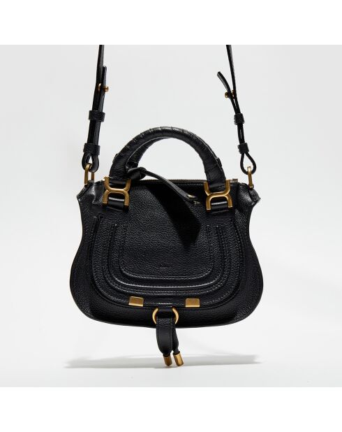 Mini sac à main en Cuir Marcie noir - 20x20x9 cm