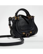 Mini sac à main en Cuir Marcie noir - 20x20x9 cm