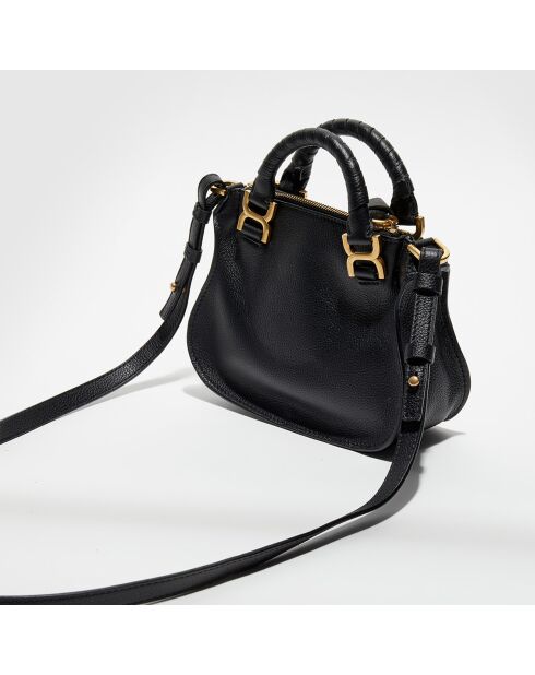 Mini sac à main en Cuir Marcie noir - 20x20x9 cm