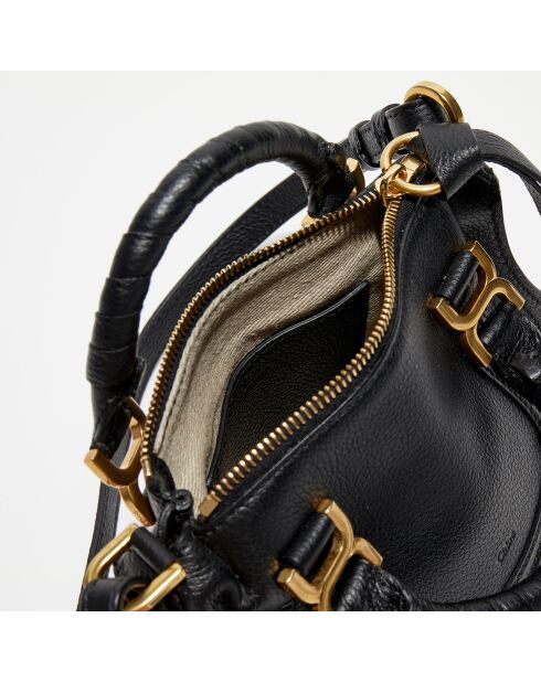 Mini sac à main en Cuir Marcie noir - 20x20x9 cm