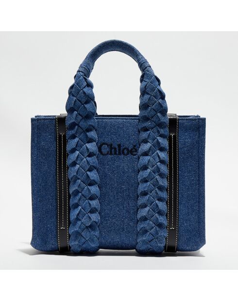 Petit tote bag en Denim Woody denim - 26x20x8 cm