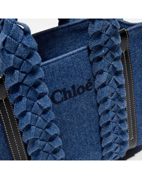 Petit tote bag en Denim Woody denim - 26x20x8 cm