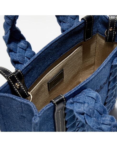Petit tote bag en Denim Woody denim - 26x20x8 cm